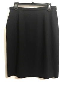Giorgio Armani Classico Wool Silk Blend Navy Blue Pin Stripe Skirt Sz 10/46 - Picture 1 of 11