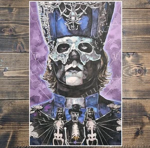The Band Ghost BC Papa Perpetua V 11x17 Druck signiert vom Künstler Chris Oz Fulton! - Bild 1 von 3