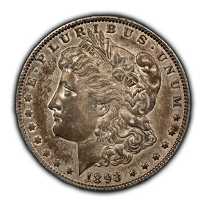 1893 $1 Morgan Silver Dollar - AU Key Date - SKU-B4603 - Picture 1 of 4