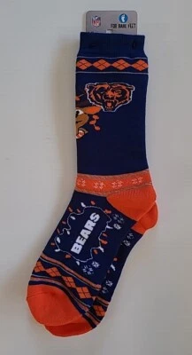 Calcetines navideños Chicago Bears - Bolsa de agarre para fiestas navideñas suéter feo grande Foto 1 de 2