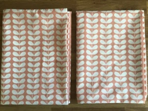 2 Kissenbezüge Handarbeit mit neuem Orla Kiely kleiner Stiel Rouge Rosa Baumwollstoff Neu - Bild 1 von 7
