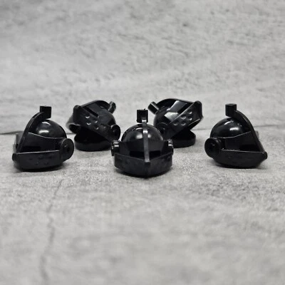 Paquete de 5 cascos de caballero negro personalizados con accesorio de bloque de visera para minifiguras C13TK16 Foto 1 de 4