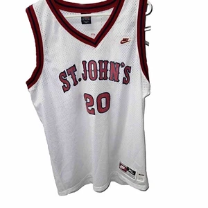 Vintage Nike NCAA St. John's Chris Mullin Basketball Jersey Mens Size XL White - Picture 1 of 2