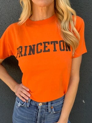 1970-е ВИНТАЖНАЯ ФУТБОЛКА 70-х PRINCETON UNIVERSITY TIGERS РАЗМЕР S ЛИГА ПЛЮЩА 80-е - Изображение 1 из 4