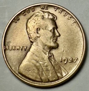 1937 Lincoln Wheat cent About UNC. Bx 13.295 - Picture 1 of 2