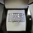 1.50Ct Round Lab Created Diamond Men's Cluster Ring 14K White Gold Silver Plated