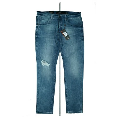 Crosshatch Flintorn Hombre Stretch Vaqueros 34/30 W34 R L30 Used Look Azul Neu - Imagen 1 de 4