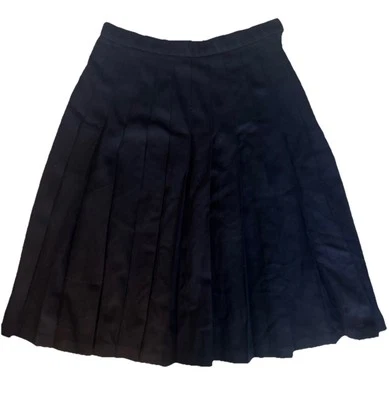 Women’s Vintage Pendleton Skirt Pleated Navy Blue 100% Virgin Wool, USA Size 6 - Image 1 of 4
