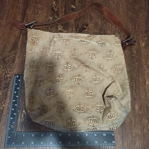 Borsa a tracolla Dooney & Bourke donna media marrone Donegal crest jacquard vintage👜 - Foto 1 di 10