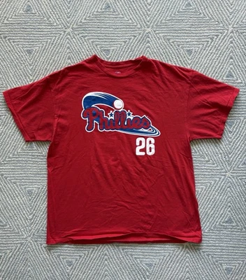 Philadelphia Phillies Chase Utley Jersey T-Shirt - Red - XL - Image 1 of 4
