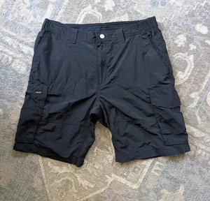 Columbia Short Black Nylon Hiking Regular Fit 31" X 9" Cargo  - Picture 1 of 7