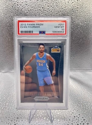 2012-13 Panini Prizm Evan Fournier RC #257 PSA 10 FIRST YEAR PRIZM - Image 1 of 2
