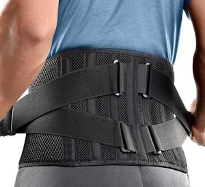 FREETOO Fascia Lombare Supporto Schiena,Regolazione della S, Linen black - Foto 1 di 7