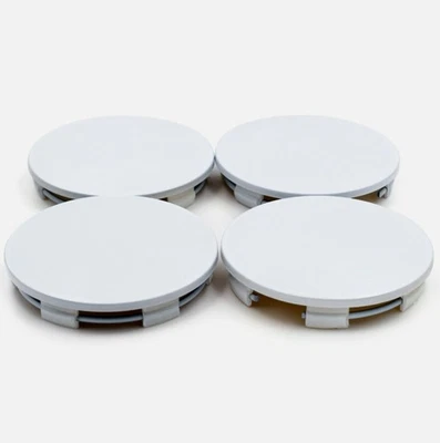 65 mm White Hub Caps 4-pc SET for Volk TE37 RE30 CE28n 17" 18" Wheels - Image 1 of 4