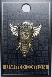 Hard Rock Cafe ATLANTIC CITY Year 2007 3D Winged Skull Pin - Bild 1 von 2