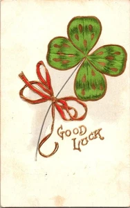 Trébol antiguas postales irlandesas en relieve - Imagen 1 de 2