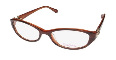 NUEVO MARCO DE GAFAS LILLY PULITZER KOLBY MARRÓN OJO DE GATO PLÁSTICO 51-15-135 PARA MUJER Foto 1 de 4