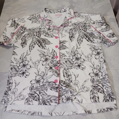 Top PJ Salvage Pop Rosa Floral Súper Suave Manga Larga Abotonado Blanco, Mujer XS Foto 1 de 4