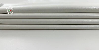 WHITE PEARLIZED ROUGH Italian Goatskin goat leather 2 skins 8sqf 1.0mm #C3421 - Image 1 of 4