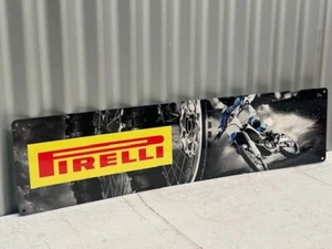 YAMAHA PIRELLI TYRES CHEQUERED FLAG HEAVY DUTY SIGN 800 MM X 200 MM FREE POST - Picture 1 of 2