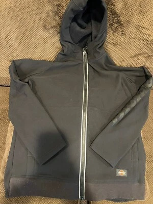 Chaqueta Dickies Mujer Pequeña Negra Cremallera Capucha Forrada Material Rendimiento Foto 1 de 3