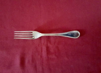 1 Forchetta Da Tavola In Metallo Argentato Christofle Modello Albi - Immagine 1 di 4