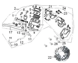SFM / Sachs Front Brake Caliper Red J45500J4FTRN0 SFM Speedforce 2011 Onwards - Picture 1 of 1