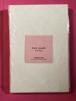 *NUEVO* Mantel Kate Spade Larabee Dot - 70" x 86" - Crema Fresca Foto 1 de 4