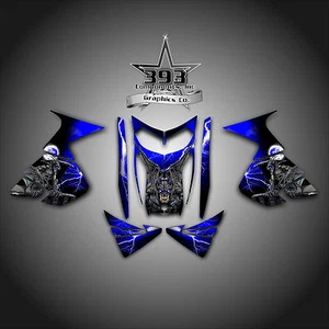 KIT DE CALCOMANÍA GRÁFICOS SKI-DOO RT Mach Z moto de nieve trineo envolvente 05-09 azul guardián - Imagen 1 de 1