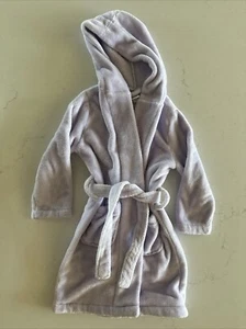 Pottery Barn Kids Girl Size 4-6 Purple Fleece Plush Robe - Picture 1 of 3