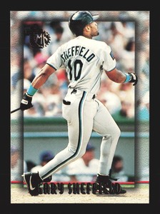 1995 Topps Embossed Baseball #2 Gary Sheffield    Florida Marlins