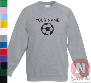 Personalised Football sweatshirt soccer league Children kids - Just add name - Picture 1 of 13