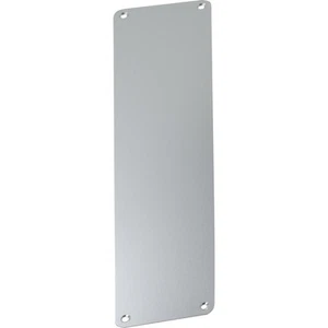 Radius Corner Finger Plate satin aluminium stainless steel  350 x 75mm   - Picture 1 of 1