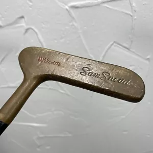 Vtg Wilson Sam Snead Signature 35.5" Putter Golf Left Handed Club Brass - Picture 1 of 10