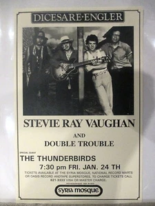 Stevie Ray Vaughan Poster Syria Mosque Pittsburgh 11" X 17" Jan 24th ! - Picture 1 of 1