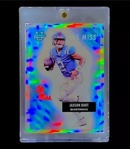JAXSON DART ROOKIE REFRACTOR RC SP Insert Blue Chrome Silver Holo OLE MISS - Picture 1 of 5