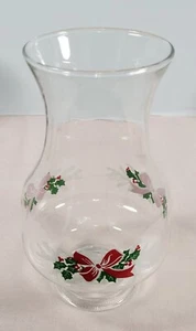 Vintage ftda 1985 Chimney 3" with red bow and Holly berries Christmas Accents - Picture 1 of 9