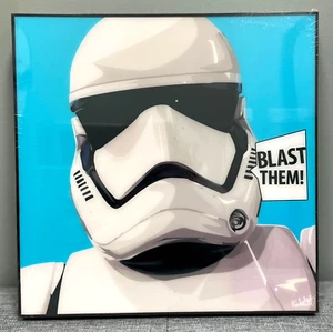 Wall Decor Funny Pop Art Stormtrooper Star Wars Poster w/Wooden Frame 10" - Picture 1 of 10