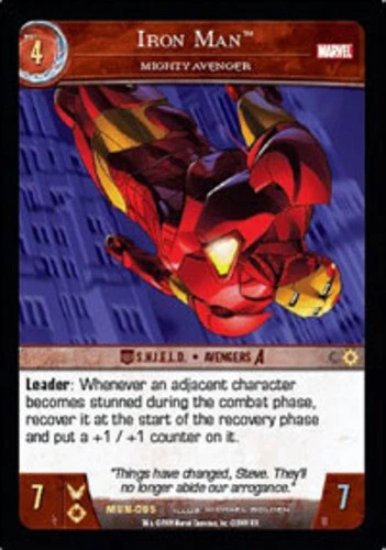 VS System: Iron Man, Mighty Avenger [Played] Marvel Universe TCG CCG Classic Mar - Image 1 of 1