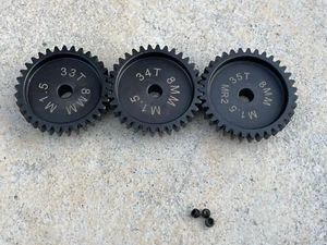8mm Mod 1.5 Pinion Gears 33 34 35T SPEED GEARS RATED TO 200+ MPH!! - Picture 1 of 3