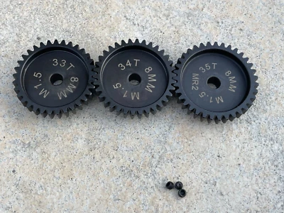 8mm Mod 1.5 Pinion Gears 33 34 35T  SPEED GEARS RATED TO 200+ MPH!! - Image 1 of 3