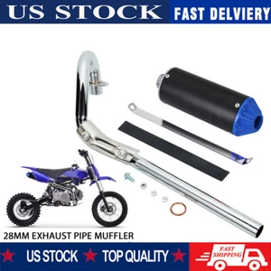 28mm Exhaust Pipe Muffler for CRF50 SSR Dirt Pit Bike ATV Quad 70cc 110cc 125cc - Picture 1 of 12