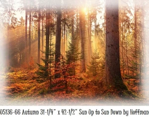 Sun Up Sun Down Cotton Quilt Fabric by Hoffman 05136-66 Autumn Trees - Picture 1 of 12
