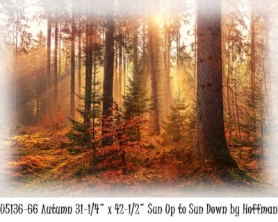 Sun Up Sun Down Cotton Quilt Fabric by Hoffman 05136-66 Autumn Trees - Image 1 of 4