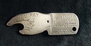 VINTAGE JACK DANIELS 1866 CLASSIC SPIN TO SEE WHO PAYS BOTTLE OPENER - Picture 1 of 1