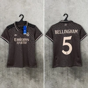 REAL MADRID 2024/25 WOMENS THIRD FOOTBALL SHIRT #5 BELLINGHAM ADIDAS SIZE M - Picture 1 of 10