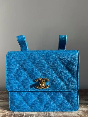 Bolso Cinturón CC Vintage Chanel Azul Caviar Foto 1 de 4