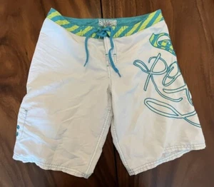 Roxy Board Shorts Boys 9 Blue Green White Pocket - Picture 1 of 11