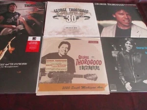 GEORGE THOROGOOD HITS + MORE ROUNDER 1980 ISSUE + MICHIGAN AVE + LIVE & MORE SET - Picture 1 of 1