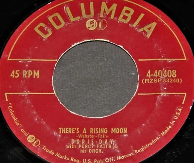 Vintage Record, DORIS DAY: THERE'S A RISING MOON, 45 rpm, 1954, Pop Vocals - Image 1 of 4